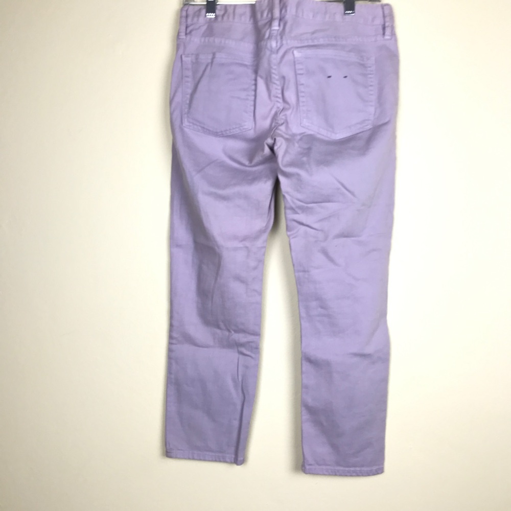 J.CREW CROPPED MATCHSTICK LILAC JEANS  29 - Picture 6 of 8